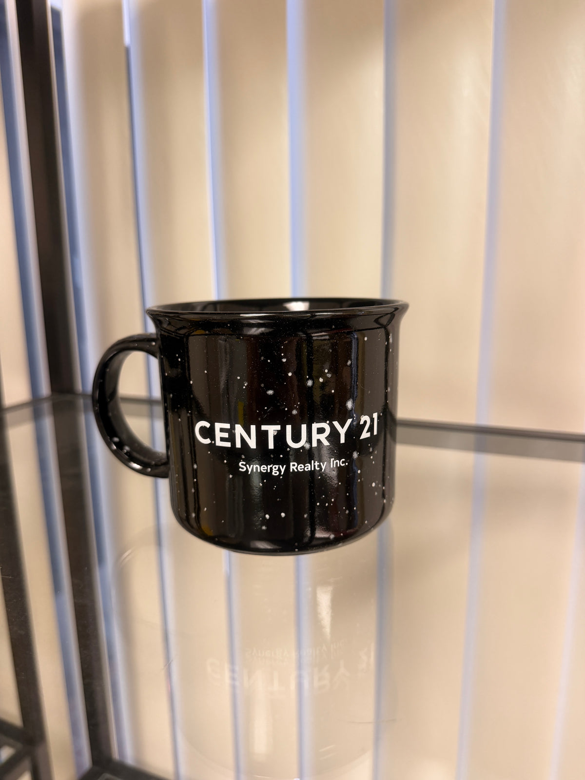 Century 21 Synergy Black Speckled Mug