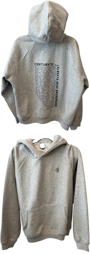 Century 21 Masters Woman's AB Wide Grey Cropped Hoodie