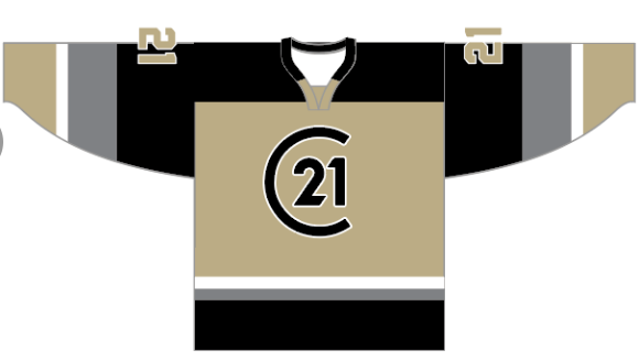 Century 21 Relentless Gold Custom Hockey Jersey