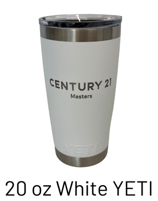 White Century 21 Masters YETI 20 oz Coffee Tumbler