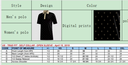 Black Century 21 Performance Golf Polo For Men