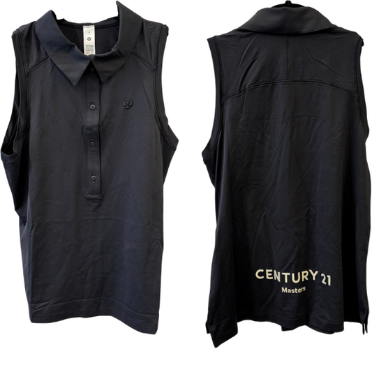 Century 21 Masters Black Lululemon Dry Sleeveless Polo