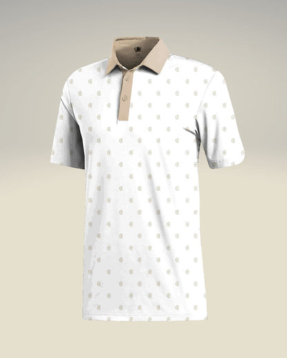 White Century 21 Performance Golf Polo For Men