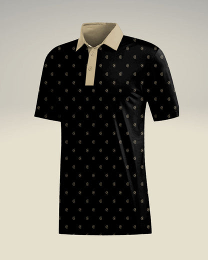 Black Century 21 Performance Golf Polo For Men