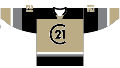 Century 21 Relentless Gold Custom Hockey Jersey