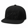 CENTURY 21 Black-on-Black 3D Embroidered Flat Brim Cap