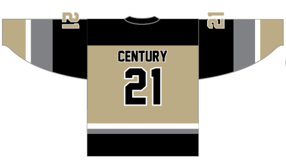 Century 21 Relentless Gold Custom Hockey Jersey