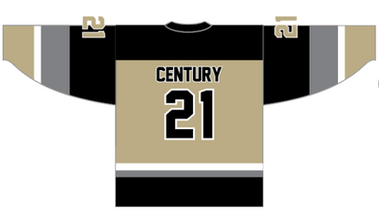 Century 21 Relentless Gold Custom Hockey Jersey