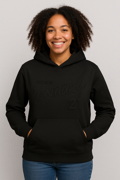 Century 21 Embossed Logo Hoodie – Sleek, Subtle & Stylish